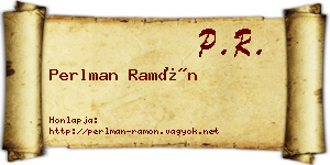 Perlman Ramón névjegykártya